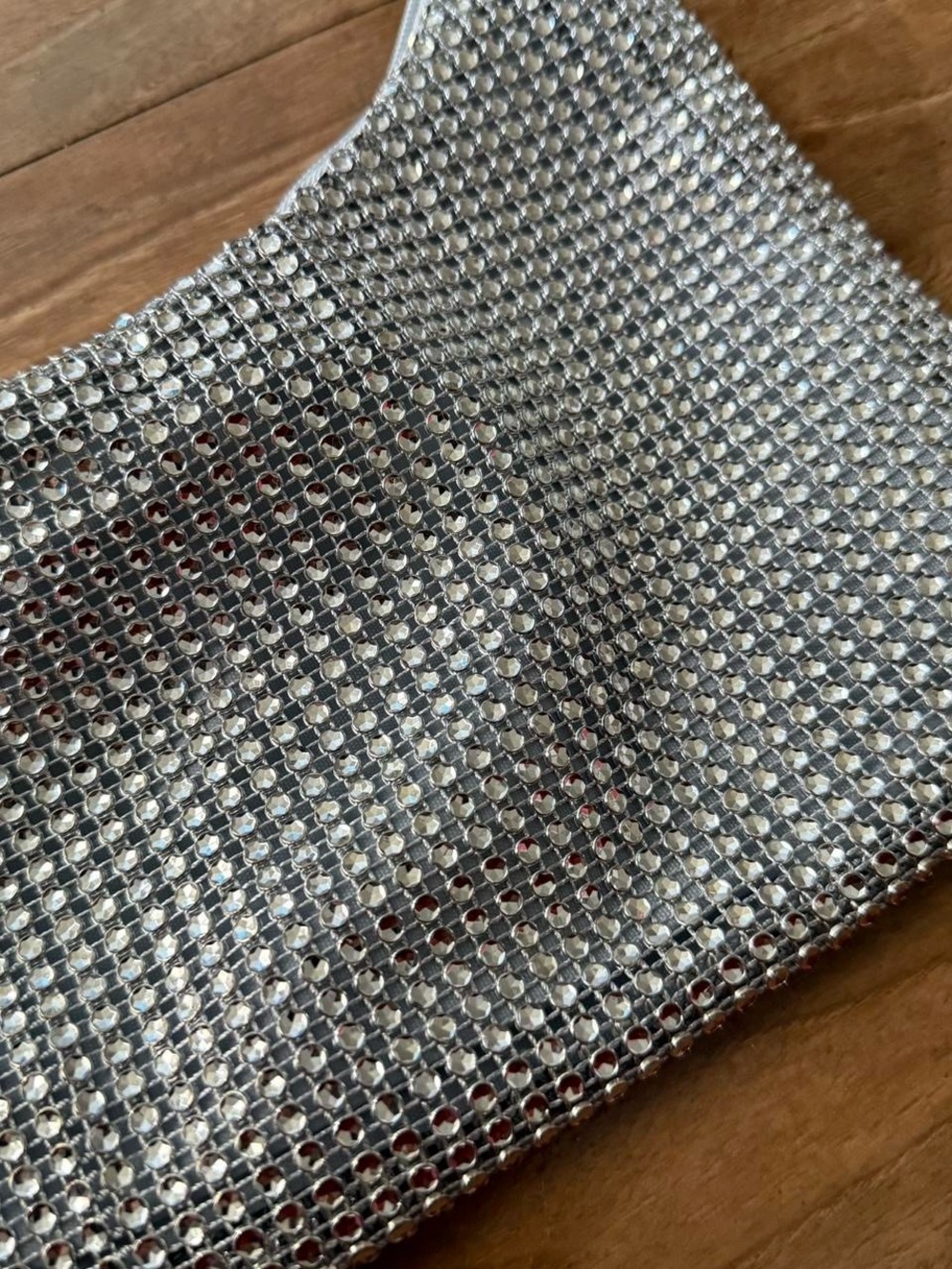 Silver Rhinestone Shoulder Bag - Picture 3 of 4